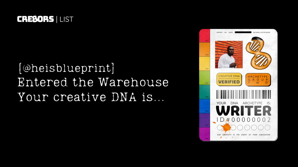 Welcome <a href="/heisblueprint/">Father.</a> 
 
Your application for <a href="/cre8orsNFT/">Cre8ors</a> has been accepted.