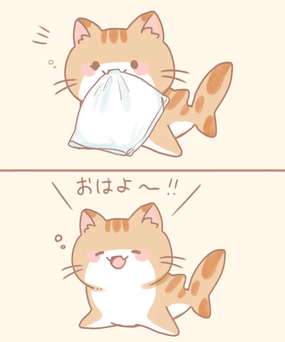 おはようを言いたいネコざめちゃん