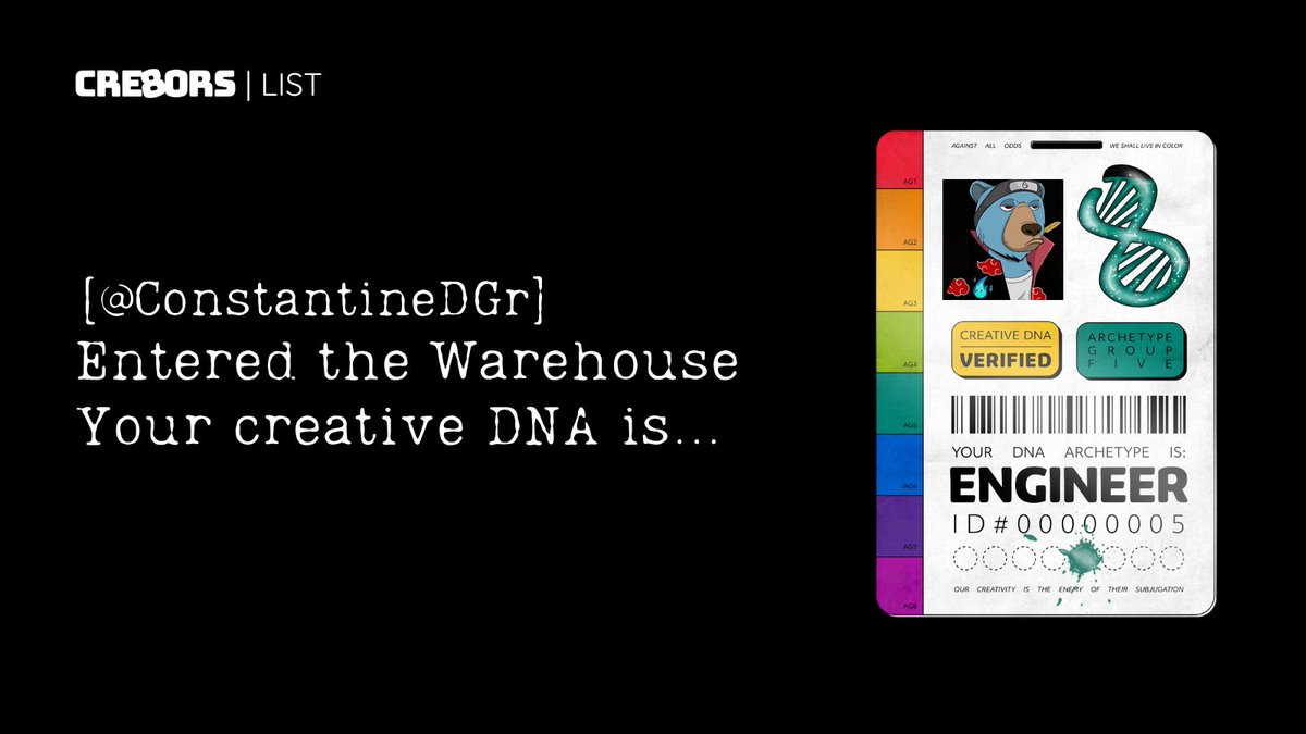 Welcome <a href="/ConstantineDGr/">CryptoLoverr3.0</a> 
 
Your application for @cre8orsNFT has been accepted.