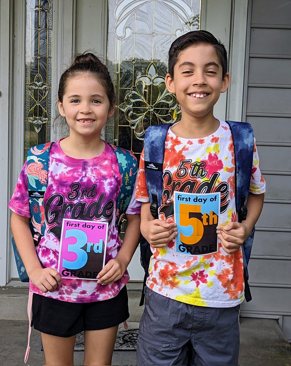 1st day of school for my 5th &amp; 3rd grader...