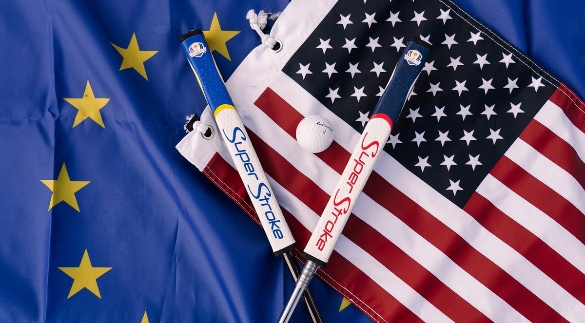 These <a href="/RyderCupUSA/">Ryder Cup USA</a> <a href="/RyderCupEurope/">Ryder Cup Europe</a> grips from <a href="/SuperStrokeGolf/">SuperStroke</a> are sweeeet! 😳