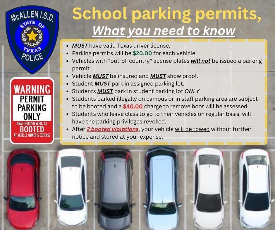 Some important information from our <a href="/McAllenISD/">McAllen ISD</a> Police Department for parents with children who drive to school. #mchi #mcallenisd <a href="/McHiPride/">Dr. Albert Canales</a> <a href="/edna2500/">Edna Hernandez</a> <a href="/LBabs11/">Linda Babauta</a> <a href="/hollybeara/">Holly De Leon</a> @GarciaManu10