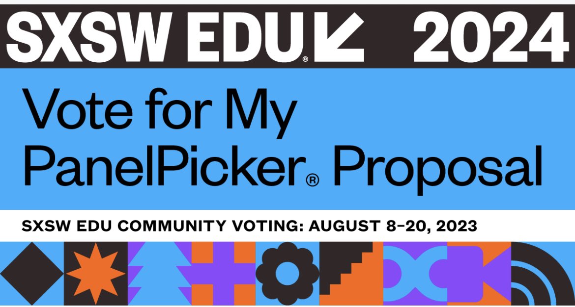 Take a moment to vote for my topic for <a href="/SXSWEDU/">SXSW EDU</a> #SXSW2024 

panelpicker.sxsw.com/vote/138936