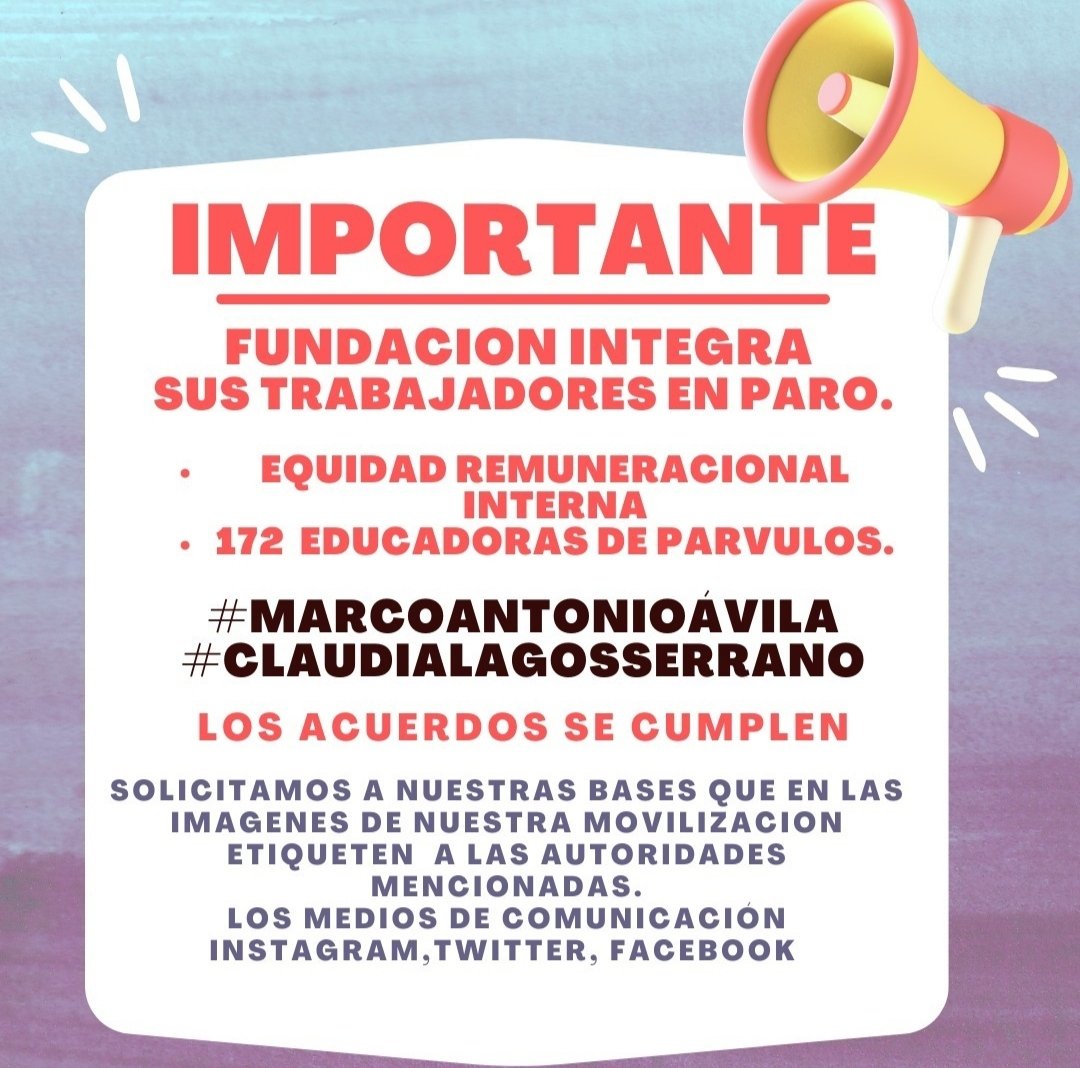 negritabb83's tweet photo. Trabajoras de  fundación integra en paro por incumplimientos de acuerdos
Los acuerdos se cumplen!! 
#marcoantonioavila
#claudialagosserrano
@AlertaNoticiasV 
@AlertaVR 
@Alerta_V_Costa https://t.co/auJlCg1VOd
