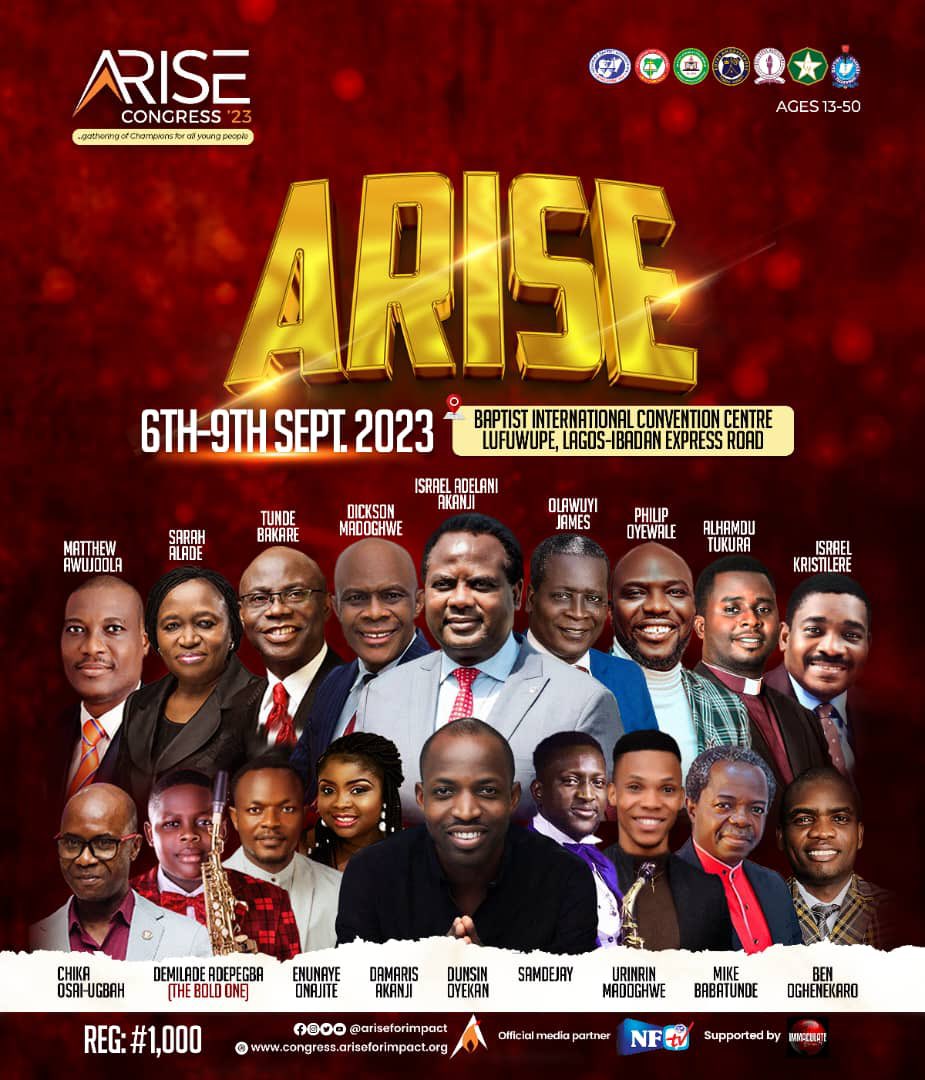KAYFASH85's tweet photo. ARISE CONGRESS is near. Don't be told!!!

#AriseCongress #AriseForImpact #NoYouthNoFuture #NigerianBaptistConvention https://t.co/FJ1C8gCBVu