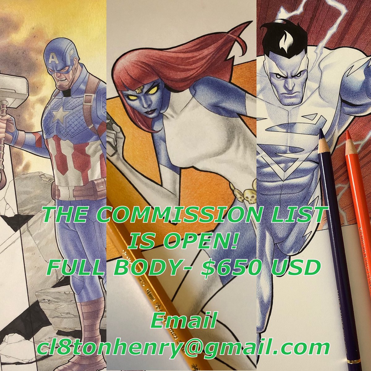 NYCC is only two months away! Here’s your chance to get a colored pencil commission!