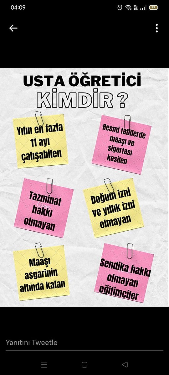 ZeynepANLI13911's tweet photo. Sadece adalet istiyoruz.Yarınımızı düşünmekten yorulduk. Ders saatimize zam istiyoruz,kıdem tazminatı istiyoruz ve 12 ay çalışmak istiyoruz.Gereğinin yapılmasını arz ederiz. #ustaöğretici @RTErdogan @mebhbogm @tcmeb @Yusuf__Tekin @Akparti @_aliyalcin_ @ErbakanFatih @memetsimsek https://t.co/GZmMKTGPS3