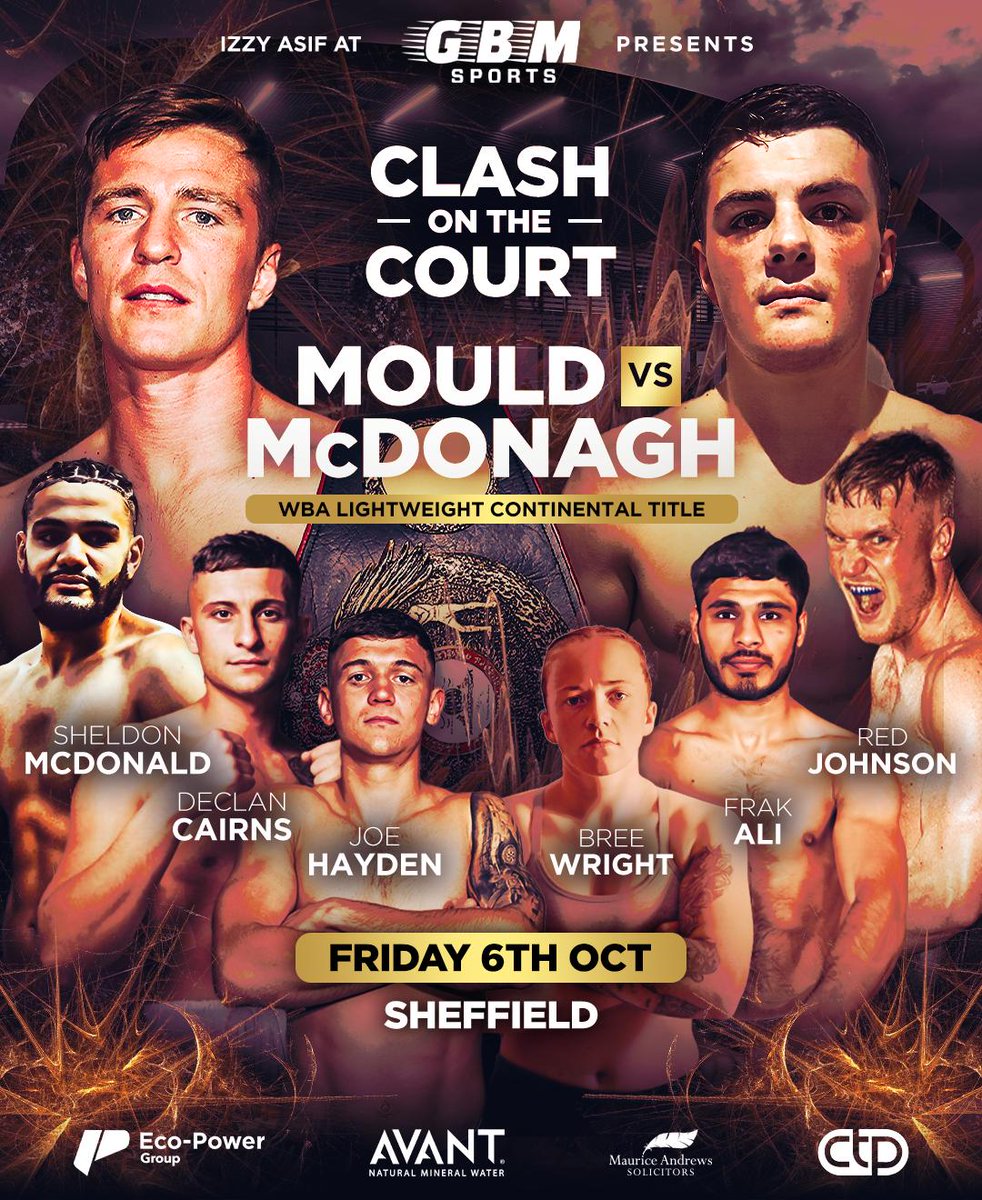 letsgomanage's tweet photo. Announcement 📢
@mmcdonagh95 V Reece Mould
WBA Lightweight Continental Title !!!
@gbm_sports
📍 Sheffield
🗓️ 6th October
#MouldMcDonagh #WbaTitle https://t.co/DgwPzkPkLk