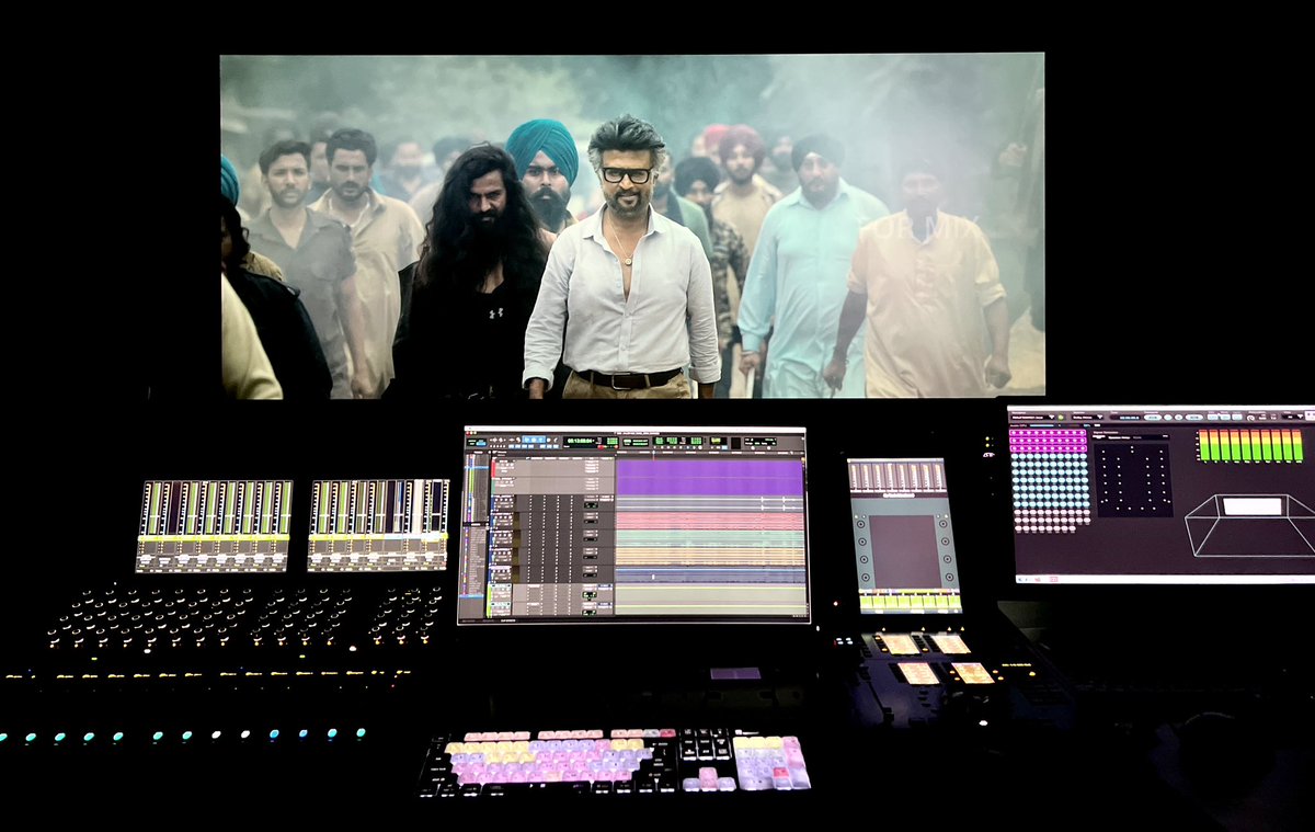 #JAILER🔊 #SoundDesign #SoundMix Teaming up with my favs this time for one and only Thalaivar Superstar @rajinikanth ❤️❤️ @Nelsondilpkumar @anirudhofficial @alagiakoothan @vinhariharan @Nirmalcuts #DolbyAtmosMix #Studiolife #ThalaivarNirandharam