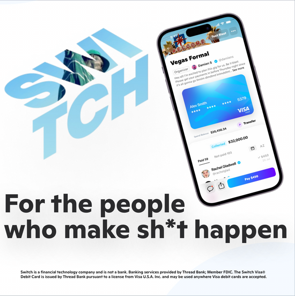 joinswitchapp's tweet photo. 🚀 New Switch: Make sh*t happen!
✅ Get paid instantly, no downloads.
📲 Track payments, no spreadsheets!
💳 Spend anywhere with VISA.
Download to start! #SwitchApp #MakeItHappen
#appstore #campuslife #campusparty #collegeclub #collegestudent #downloadswitch https://t.co/5QxZryuO6b