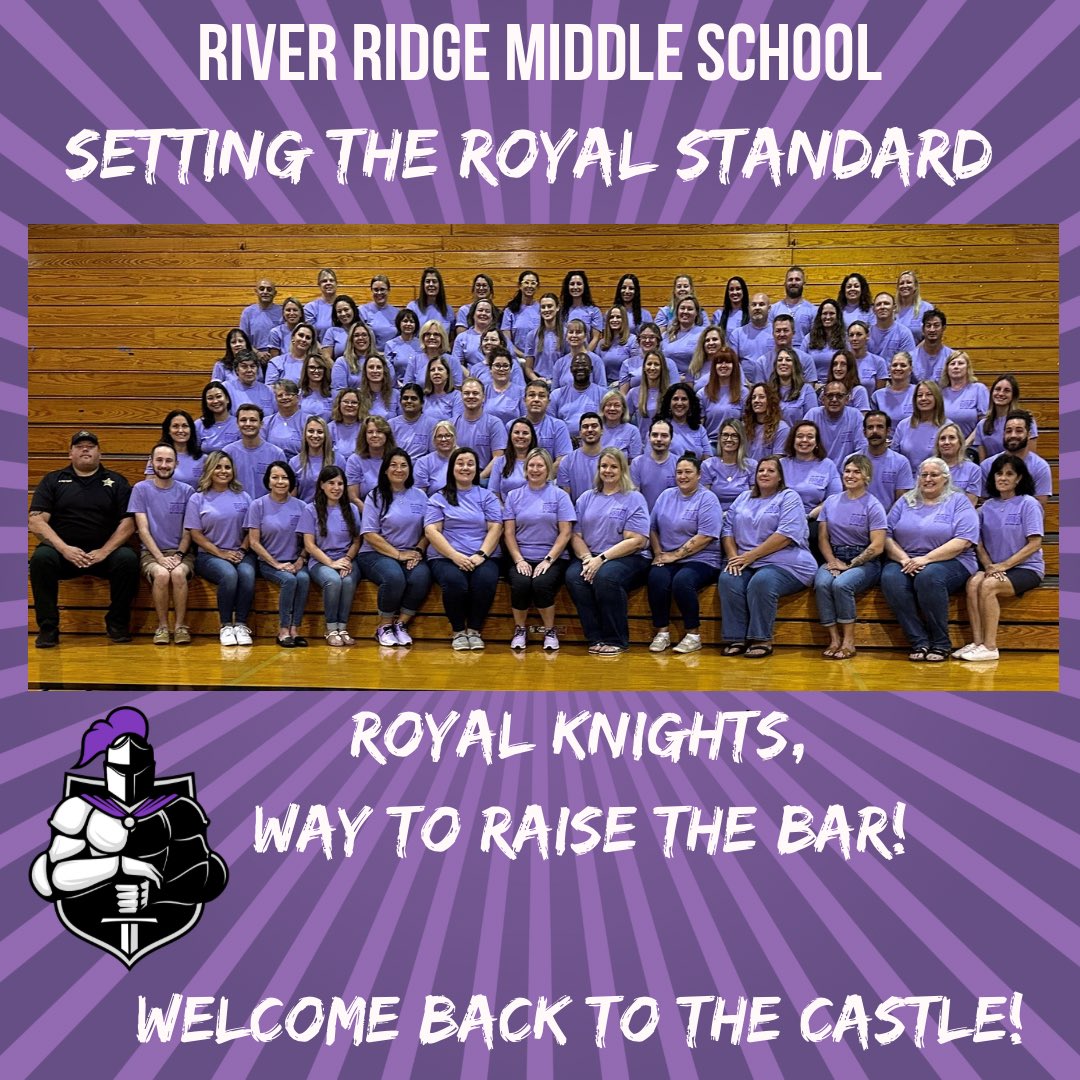 RRMSRoyalKnight's tweet photo. We can't wait to welcome our RRMS Royal Knights back to the castle for the 23-24 school year tomorrow, Thursday, August 10th! We will see you at 7:10AM; the campus will open at 6:50AM. 1st period teacher lists will be posted in the grade-level hallways. #RAISETHEBAR  #WEAREROYAL https://t.co/0BrGexlplu