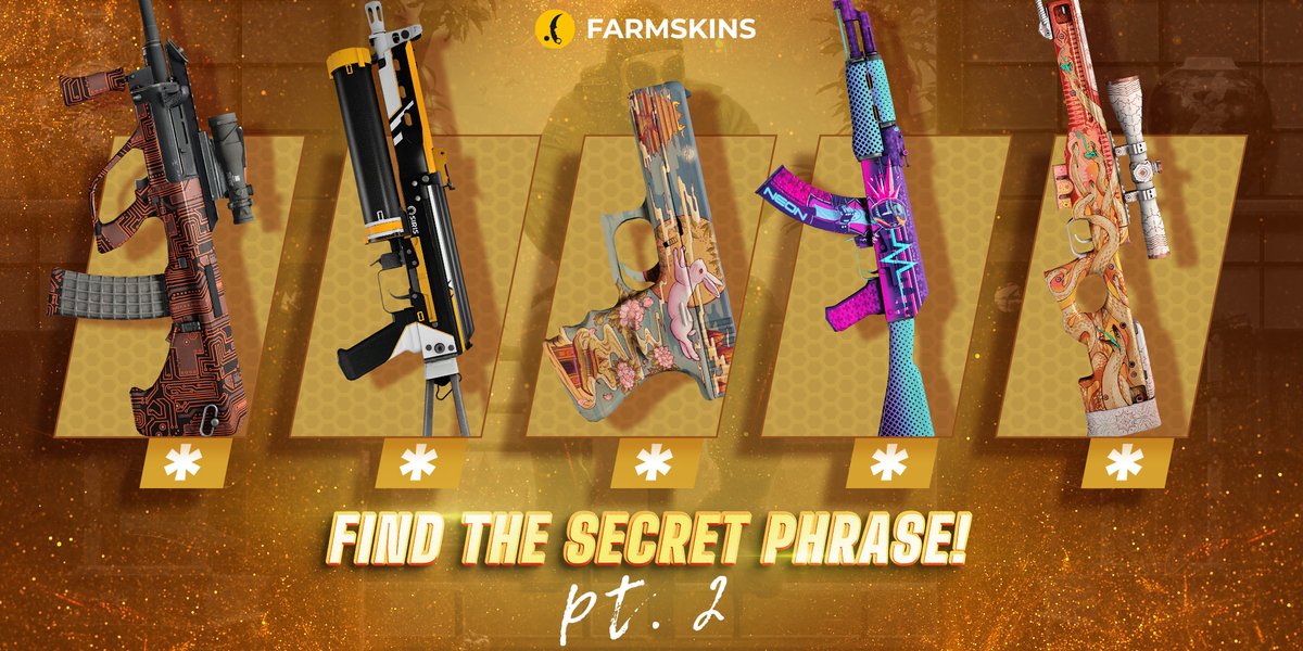 Find the secret phrase and get a chance to win a great prize!🔔

The second part of the phrase is hidden in the picture below, the first part you can find on our FB!❣️

Random 5 people who write the secret phrase in the comments and RT this post will get a bonus! 🏆
#csgo #cs2