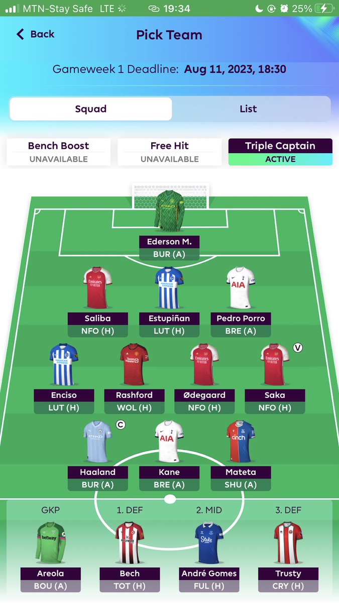 ILordzeez's tweet photo. This is what my fantasy premier league looks like against Friday letโs see yours๐ซต๐พ๐ซต๐พ
#Josh2funny #CristianoRonaldo #Whitemoney #PremierLeague #fantasy #2sugar https://t.co/BSfYTrJk73
