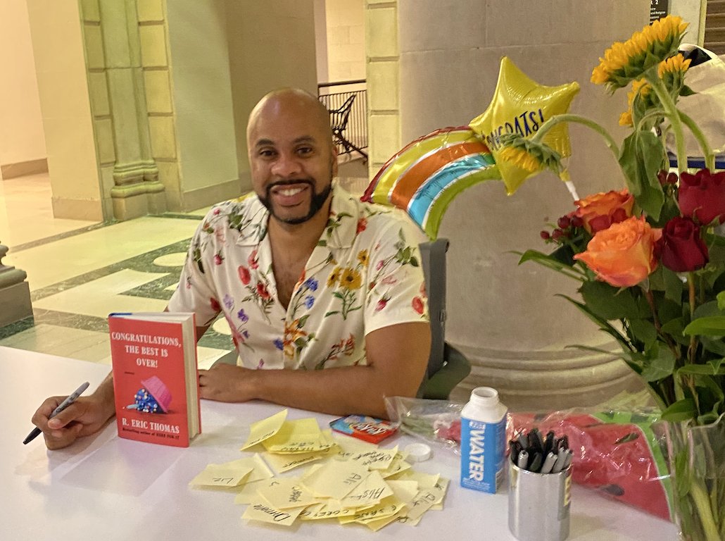 FLP Author Events (@authorevents) on Twitter photo If you missed last night's knockout event with <a href="/oureric/">R. Eric Thomas</a> and his new book Congratulations, the Best Is Over!: Essays, no worries! Head on over to our YouTube channel to catch his whole talk: tinyurl.com/mr25wbe4 If you missed last night's knockout event with <a href="/oureric/">R. Eric Thomas</a> and his new book Congratulations, the Best Is Over!: Essays, no worries! Head on over to our YouTube channel to catch his whole talk: tinyurl.com/mr25wbe4