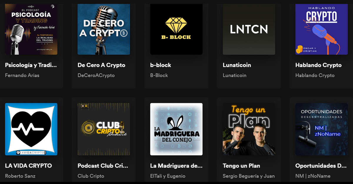 LexMorenoCripto's tweet photo. 📃LISTADO MEJORES PODCASTS CRYPTO HABLA HISPANA📃

Aprender sobre crypto no tiene porqué ser siempre leyendo whitepapers, mirando gráficos y leyendo noticias. Eso puede ser agotador🤯

Te dejo los mejores podcasts que escucho para aprender sobre crypto💎

¡Dentro listado!🧵 https://t.co/qIMjRE3NvZ