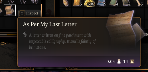 I found a passive aggressive letter.