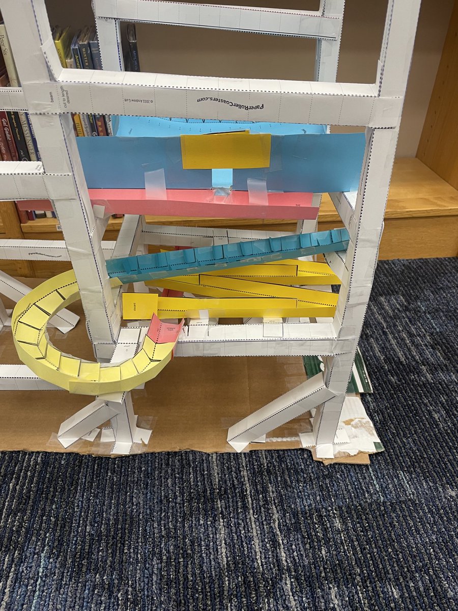 Mr_d_Hampden's tweet photo. Progress shots ⁦@CV_Eagle_Fndn⁩ ⁦@CatBayliss⁩ #PaperRollerCoaster #Engineering #STEAM #CVexplorations https://t.co/15z9RRFHLj