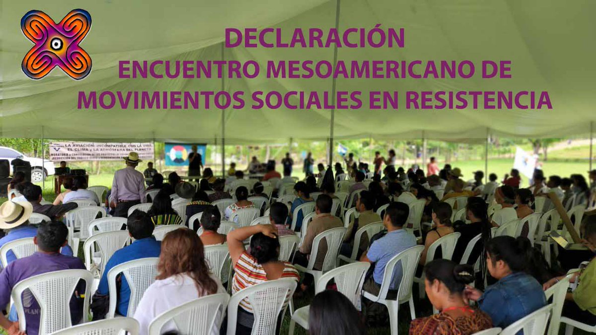 OtrosMundosChia's tweet photo. 📢Declaración del Encuentro Mesoamericano de Movimientos Sociales en Resistencia Reencontrarnos en la resistencia✊
📌Lee la declaración aquí https://t.co/U0nQlgzdnI #ReencontrarnosEnLaResistencia #EncuentroMesoamericano2023 #LaLuchaEsPorLaVida https://t.co/HSC2OlDbWs