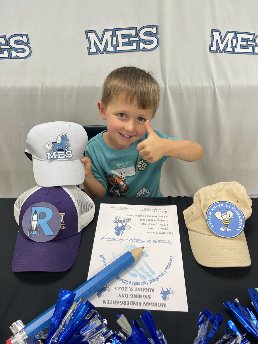 National K Signing Day! Rowan Counties brightest 5 year olds signing to learn  ⁦<a href="/MorganBroncos/">Morgan Elementary</a>⁩. #CBE ⁦<a href="/RSSchoolsNC/">Rowan-Salisbury Schools</a>⁩