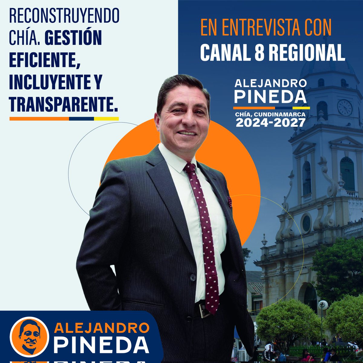 soyalejopineda's tweet photo. 🎥Te invito a ver esta gran entrevista que nos realizaron en el @canal8🎙️ 
👉🏻Entrevista clic acá: https://t.co/QpCg2uDLqC

#elmansabe #chia #vote #alejandropineda #alcaldia #cundinamarca #nomas #nuevafuerzademocratica #canal8 https://t.co/aw8E3I6zWY