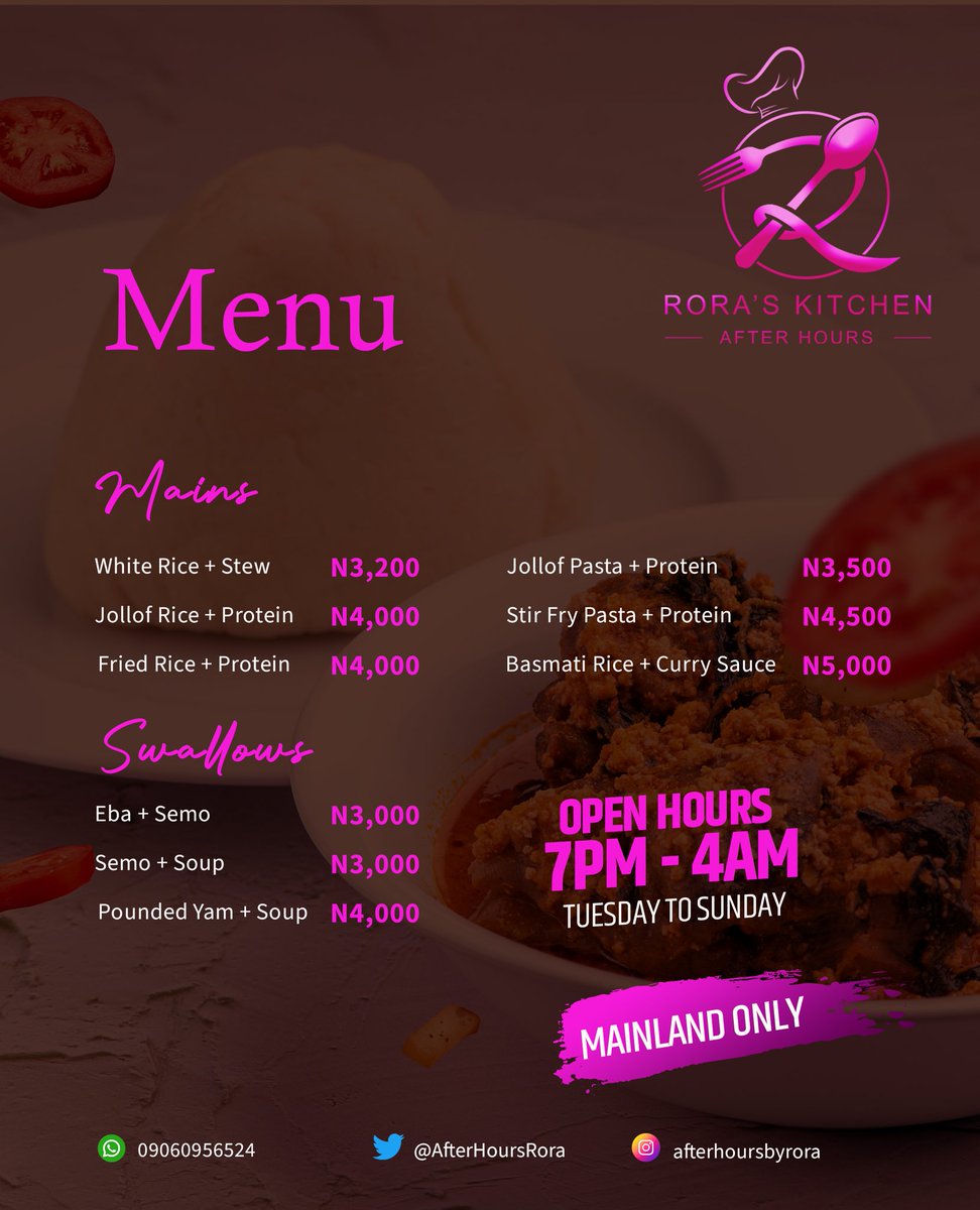 AfterHoursRora's tweet photo. Jollof rice and Protein 
Sides- Mixed salad

09060956524 to order on WhatsApp.
7pm - 4am.

#BBNaija   #bbnaijaAllstars https://t.co/TgnAgAAQr2