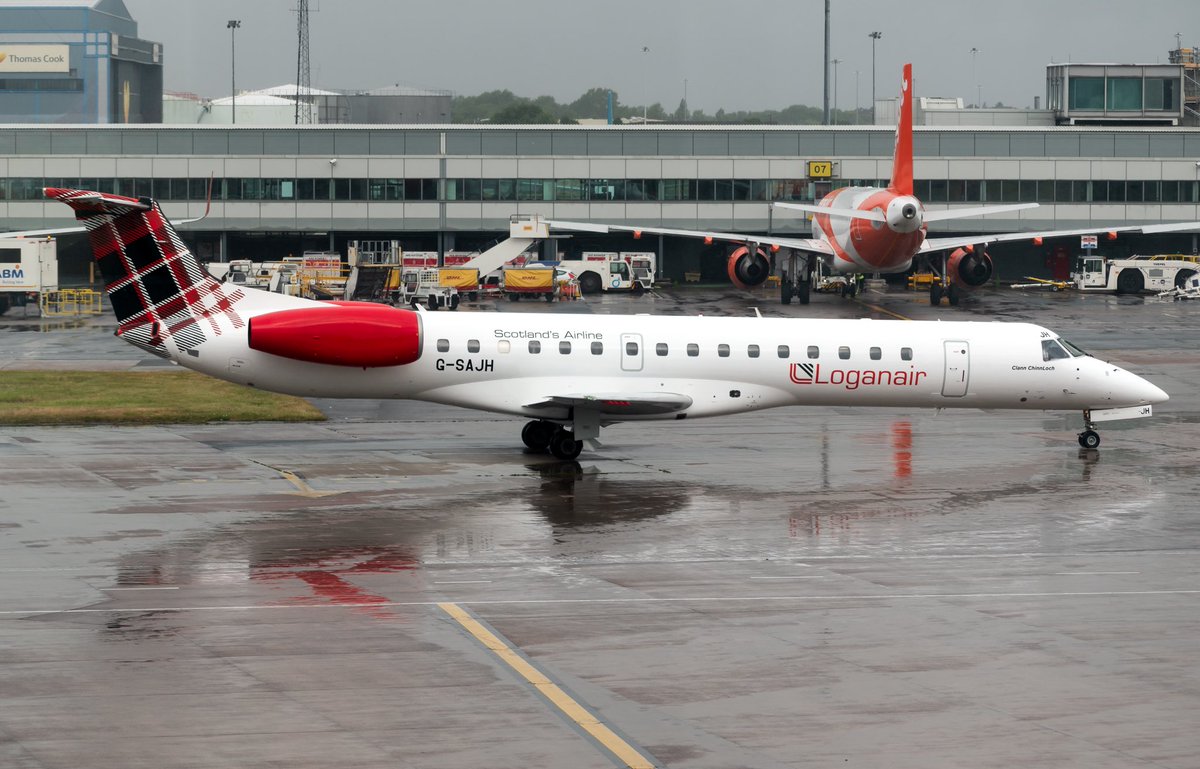 Regional rush hour at Manchester terminal 1/3 with Loganair, Aer Lingus Regional and Aurigny.