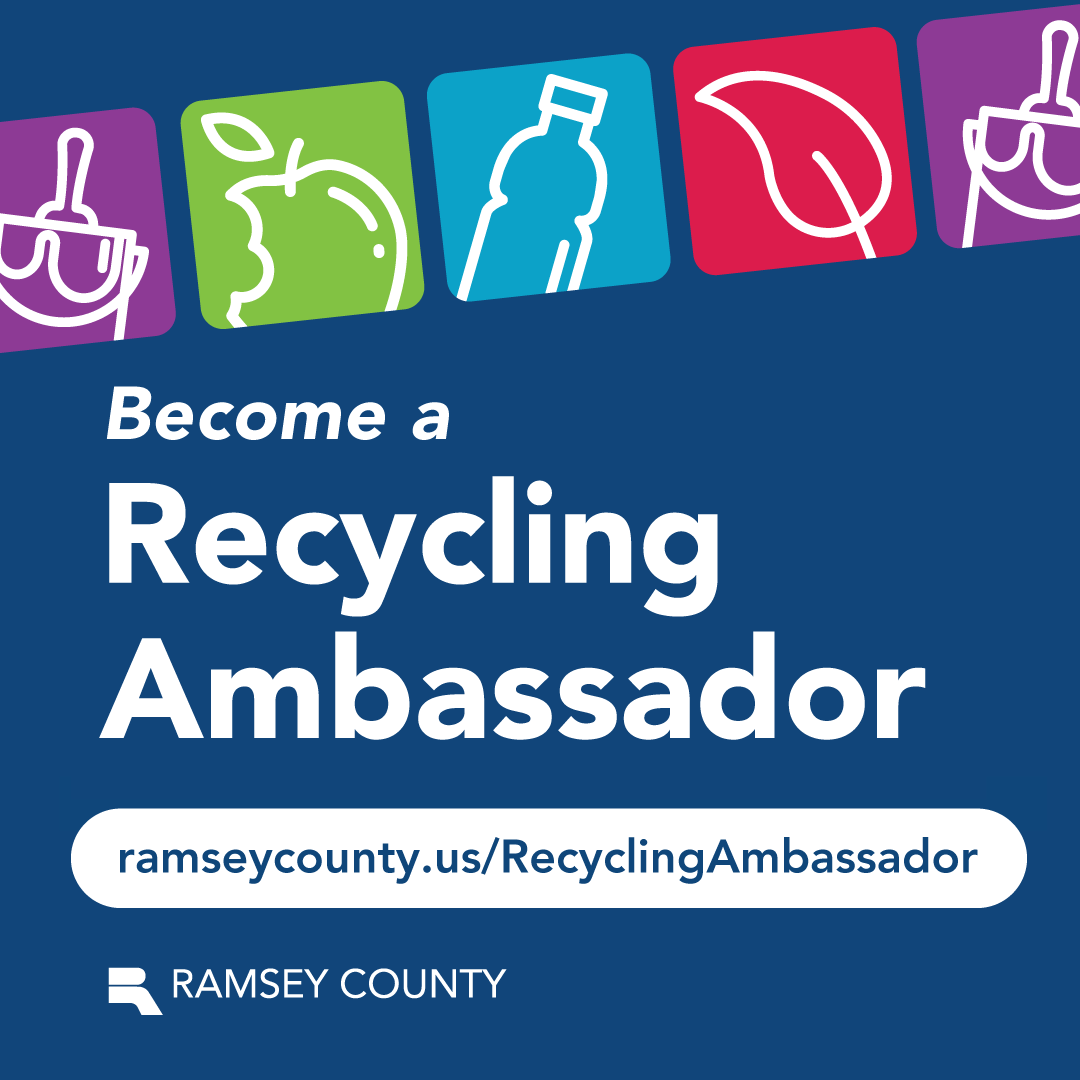 Registration for the fall Recycling Ambassador Program training is now open. Recycling Ambassadors take a six-week training to learn more about environmental health. Recycling Ambassadors volunteer to encourage others to reduce, reuse and recycle. ramseycounty.us/RecyclingAmbas…