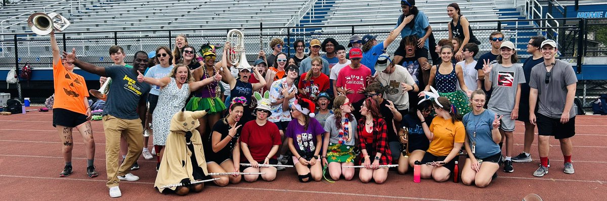 ArwenLyp's tweet image. Two big "almost back to school" milestones today! We officially welcomed our new teachers into our #southsideSTRONG community &amp;amp; it's band camp holiday spirit day! #youbelonghere #DGSPride #99Learns