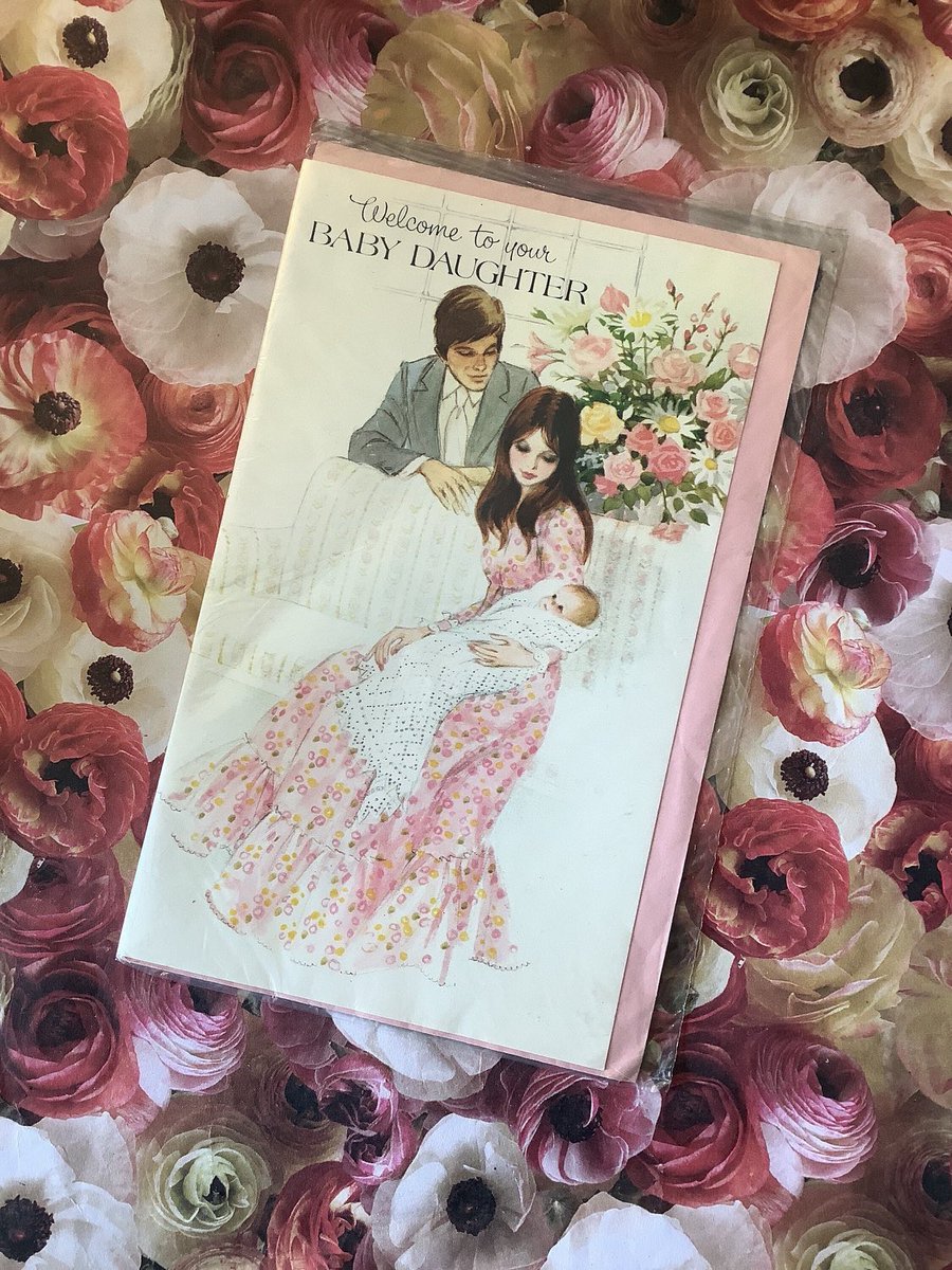 WatsonsVintage's tweet photo. We only have ONE of these SUPER Rare and Adorable circa 1970s New Baby Daughter Cards available in our Emporium. A WONDERFUL card to be treasured forever in a scrapbook https://t.co/fnhtEffYBW #Rare #1970s #VintageCard #NewBabyDaughter #CardToKeep #RetroCard #OriginalVintage https://t.co/TmvjxqB2aW