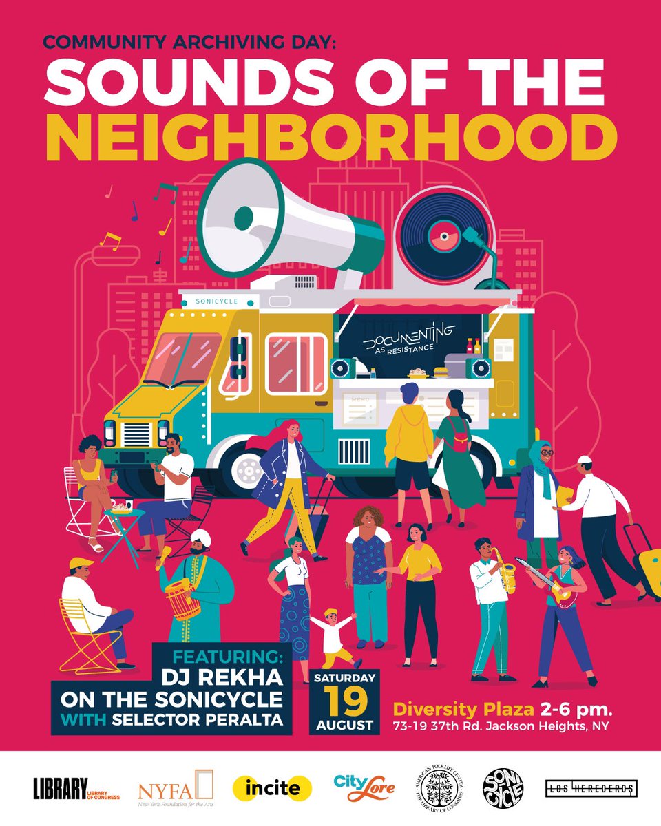 Up next from Diversity Plaza: Documenting as Resistance! Our second community archiving day “Sounds of the Neighborhood,” will take place on Saturday August 19 in the heart of Jackson Heights!
#radicalarchives #communityarchives #music #documentingasresistance #diversityplaza