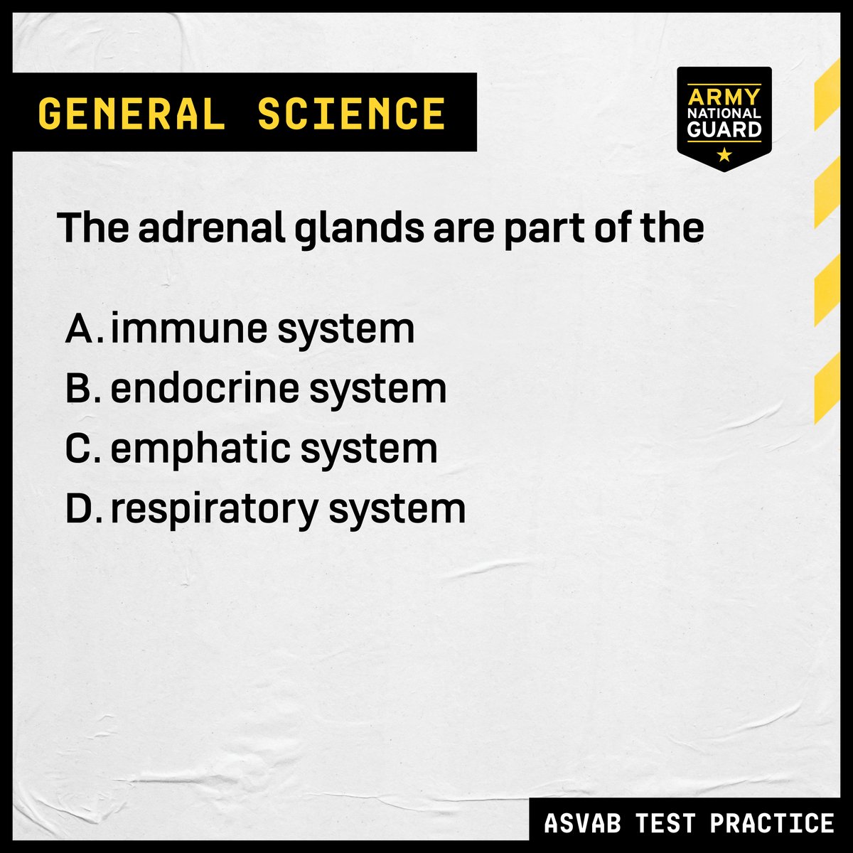 NationalGuard's tweet photo. Another day, another ASVAB question. Give this practice question your best shot and let's talk about what happens next: https://t.co/TchBEc0Pkg
#NationalGuard #testpractice https://t.co/rYbxqVPUUP
