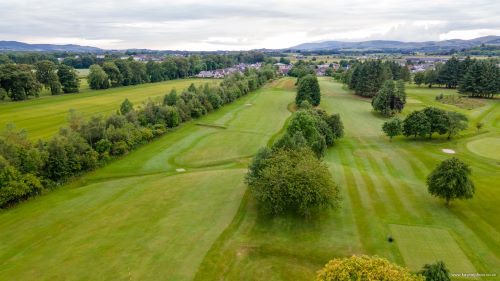 Looking west down the 5th (on the right) and back up the 6th where playing to your handicap is always acceptable!