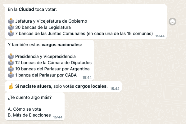 Laperfecta's tweet photo. me parece que el Bot de la ciudad tiene un error, dice "Si naciste afuera, solo votás cargos locales". Sería "Si sos extranjero/a, solo votás cargos locales", porq yo soy argentina naturalizada y voto cargos nacionales. Nací afuera pero lxs argentinxs nacemos donde se nos canta😎 https://t.co/c7BhGfz5rO