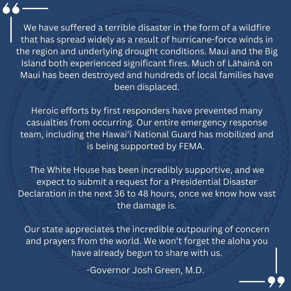 Governor Josh Green (@govjoshgreenmd) on Twitter photo 