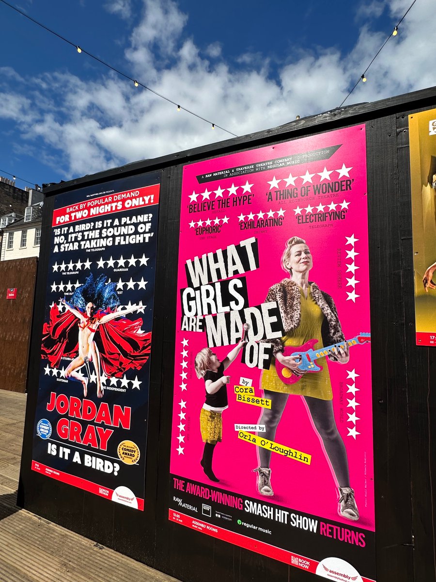 5 shows, 5 standing ovations, 5 x 5 star reviews! 🔥

★★★★★ <a href="/TheatreScotUK/">Theatre Scotland</a> 
★★★★★ <a href="/BroadwayWorldUK/">BroadwayWorld UK</a> 
★★★★★ <a href="/scotsuktheatre/">Scottish & UK Theatre</a> 
★★★★★ <a href="/The_Q_R/">The Quinntessential Review</a> 
★★★★★ <a href="/lisa_inthestars/">💫✨️Lisa✨️💫</a> 

#WhatGirlsAreMadeOf ⚡️
10-27 Aug, 1pm Music Hall <a href="/ARedinburgh/">Assembly Rooms Edinburgh</a>

assemblyfestival.com/whats-on/what-…