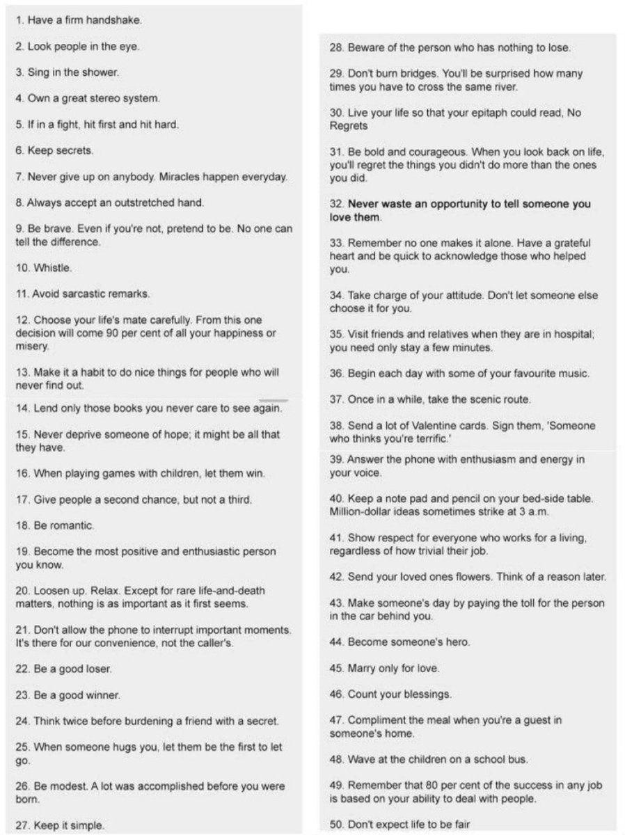 50 Life lessons advice from an 80 year old