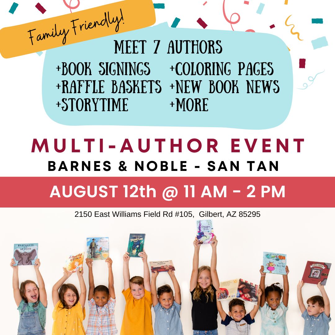 FREE BARNES AND NOBLE AUTHOR EVENT!!  Saturday, August 12th 11:00 - 2:00 pm  Barnes and Noble San Tan    7 Authors for signings & storytime,  Raffles for book baskets, And more! #barnesandnoblesantan  @FynisaAzAuthor @MollyMac_Car @MeSethD @StephAMorris1 @BNBuzz @BNSantan