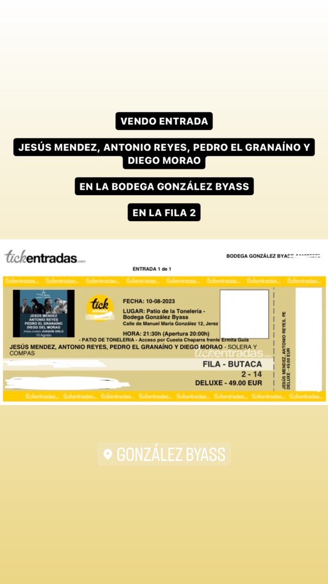 bertaloher's tweet photo. VENDO ENTRADA https://t.co/IPbjiCSf7b