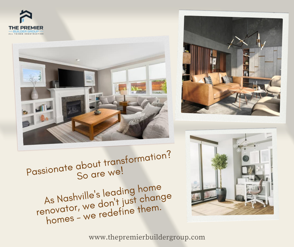 If you're looking for a builder who brings bold visions to life with uncompromising intensity, you've found us.
Embrace change and reimagine your space.🏡
Give us a call at (615) 630-9114
thepremierbuildergroup.com
#nashvillerealtor #homerenovation  #nashvillebuilder