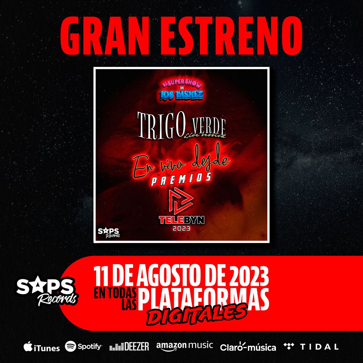 ¡No se pierdan el estreno de "Trigo Verde (En Vivo Desde Premios TeleByN 2023)"!
onerpm.link/575387988202