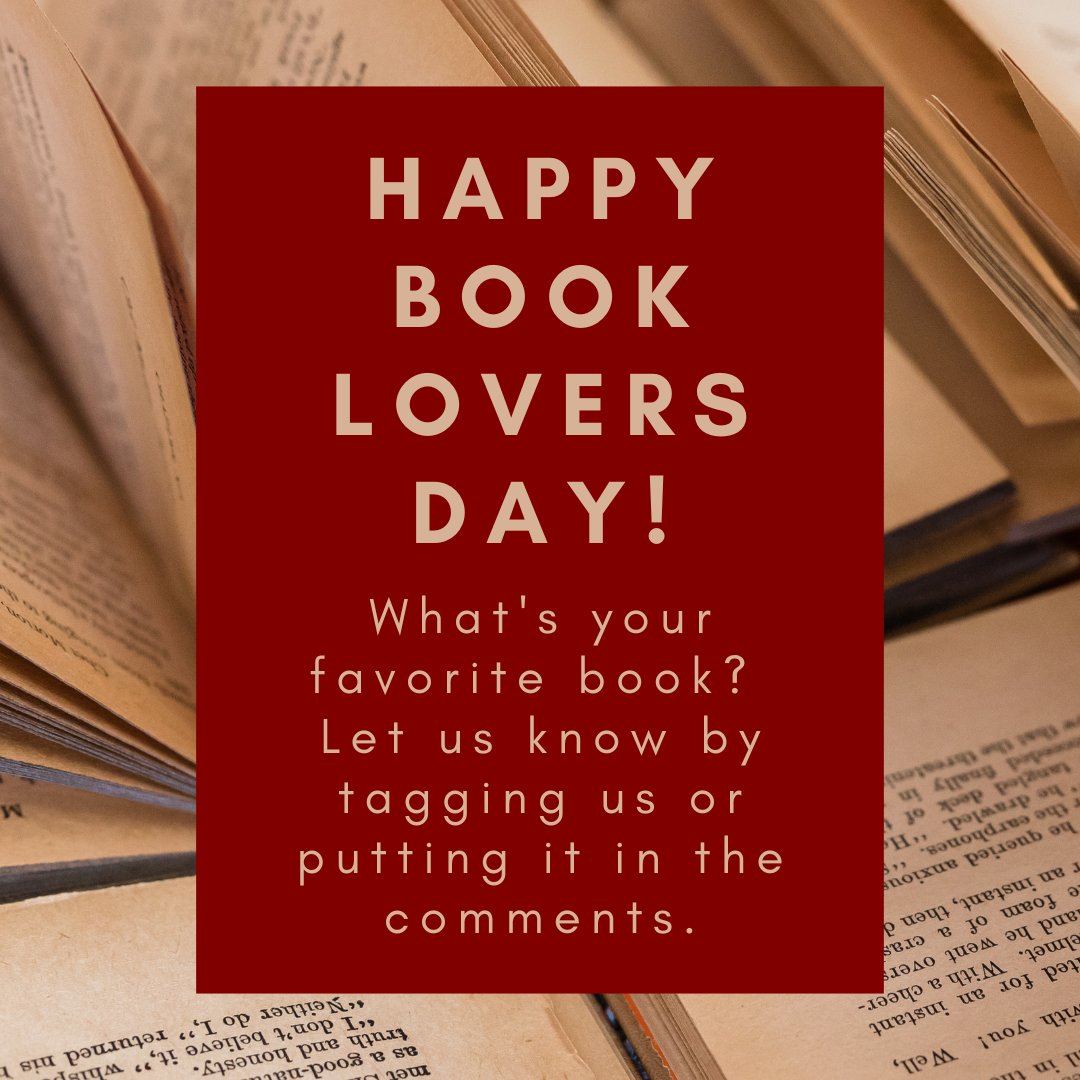 Happy Book Lovers Day! What's your favorite book. Let us know by tagging us or putting it in the comments.