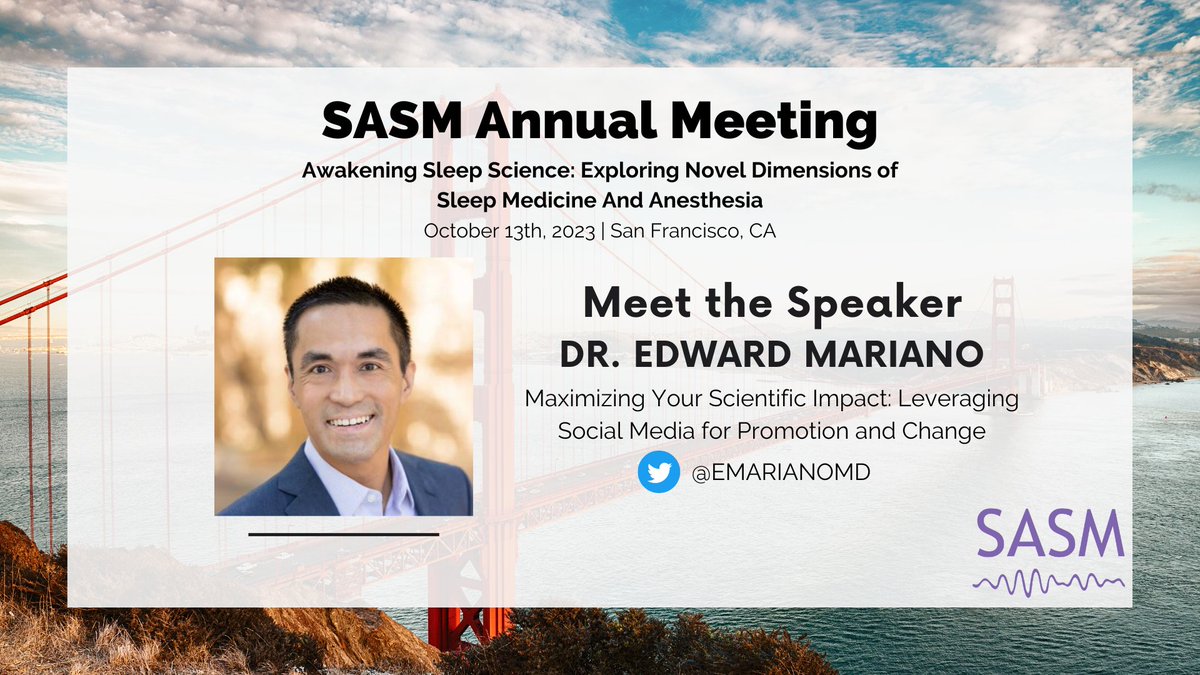 SASM (@sasm_hq) on Twitter photo MEET THE SPEAKERS! <a href="/EMARIANOMD/">Ed Mariano, MD, MAS, FASA, FASRA 🇺🇸🇵🇭</a> will be speaking at our annual meeting. He will be discussing "Maximizing Your Scientific Impact: Leveraging Social Media for Promotion and Change". Click here to register: mms.sasmhq.org/Calendar/morei… MEET THE SPEAKERS! <a href="/EMARIANOMD/">Ed Mariano, MD, MAS, FASA, FASRA 🇺🇸🇵🇭</a> will be speaking at our annual meeting. He will be discussing "Maximizing Your Scientific Impact: Leveraging Social Media for Promotion and Change". Click here to register: mms.sasmhq.org/Calendar/morei…