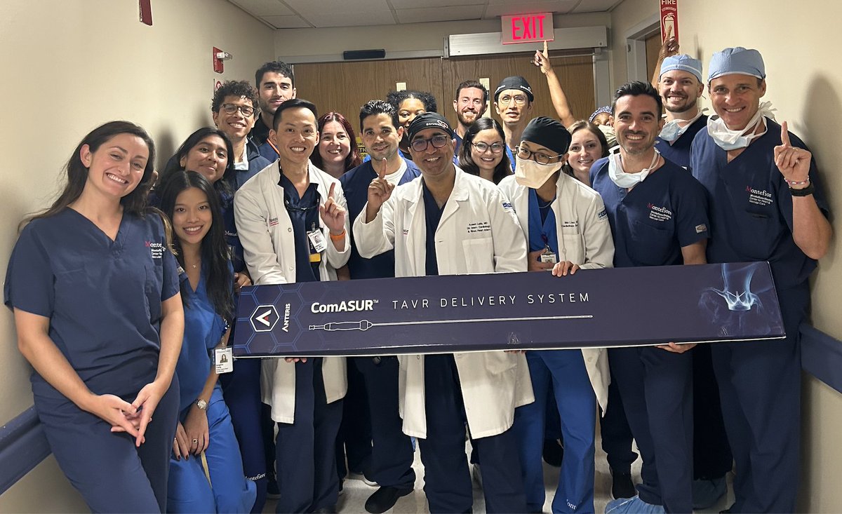 Chris Meduri, MD MPH (@chrismeduri) on Twitter photo Incredibly work by <a href="/MonteHeart/">Montefiore Heart</a> and proud of <a href="/AnterisTech/">Anteris Technologies</a> to announce the first patients enrolled in the DurAVR US EFS study. The first US patients treated with a biomimetic valve! Incredible results, small annuli with mean EOA of 2.2 and mean gradient of 4 acutely! <a href="/azeemlatib/">Azeem Latib</a> Incredibly work by <a href="/MonteHeart/">Montefiore Heart</a> and proud of <a href="/AnterisTech/">Anteris Technologies</a> to announce the first patients enrolled in the DurAVR US EFS study. The first US patients treated with a biomimetic valve! Incredible results, small annuli with mean EOA of 2.2 and mean gradient of 4 acutely! <a href="/azeemlatib/">Azeem Latib</a>