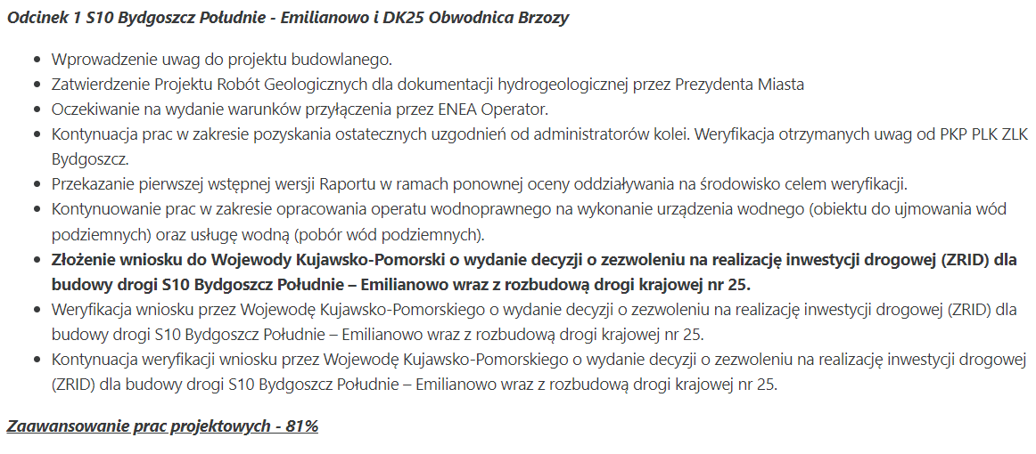 tomkisielek's tweet photo. #S10 Podsumowanie odcinka 1
#S10 Bydgoszcz Południe - Emilianowo i #DK25 Obwodnica Brzozy
Najważniejszym elementem to złożenie przed czasem wniosku o wydanie decyzji ZRID, które nastąpiło 14 lipca 2023
Główny wykonawca #Intercor
Nadzór inwestorski #INCOconsulting https://t.co/XkiNNemPAD