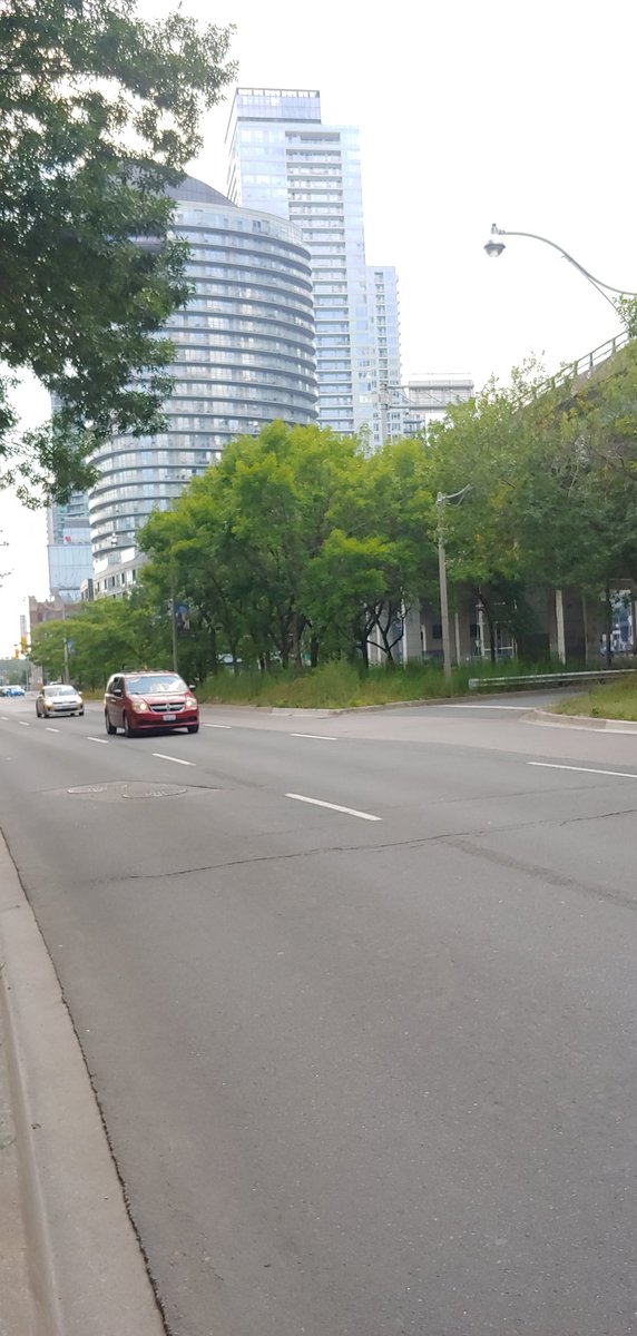 YYZdesign's tweet photo. @311Toronto Thanks but STILL not mowed / pruned. Cannot see oncoming traffic, difficult to safely make turn. Status? https://t.co/TU7BEomrfe