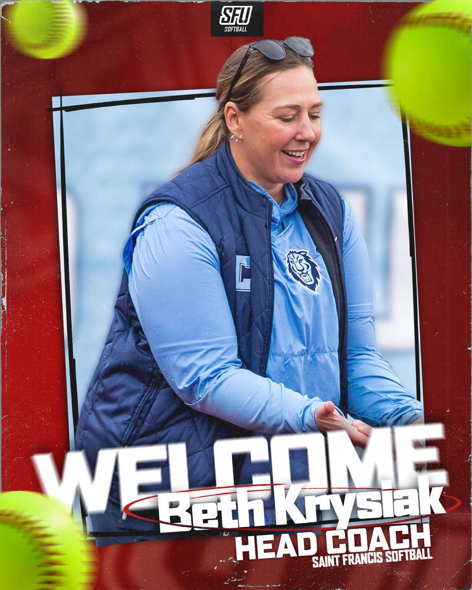 We are proud to welcome Beth Krysiak (<a href="/CoachKrysiak/">Beth Krysiak</a>) as the 13th head coach in Saint Francis softball history 🙌

📰 bit.ly/3QA0nCw
