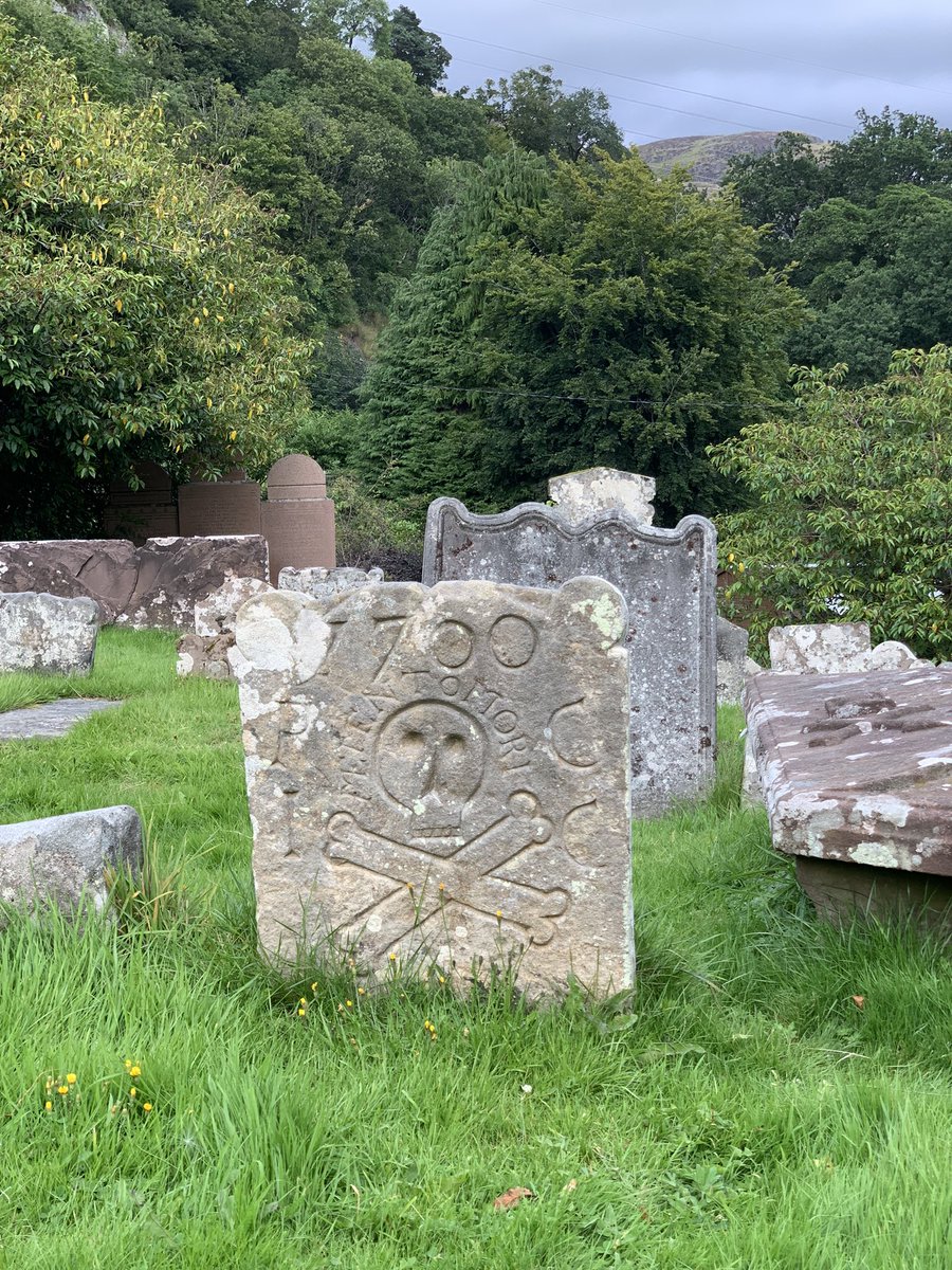 JustOrkney's tweet photo. DAY 7 after the dig. Explored an old churchyard. Came across Viking Hogbacks and unusual gravestones https://t.co/vSHrzpT1xb