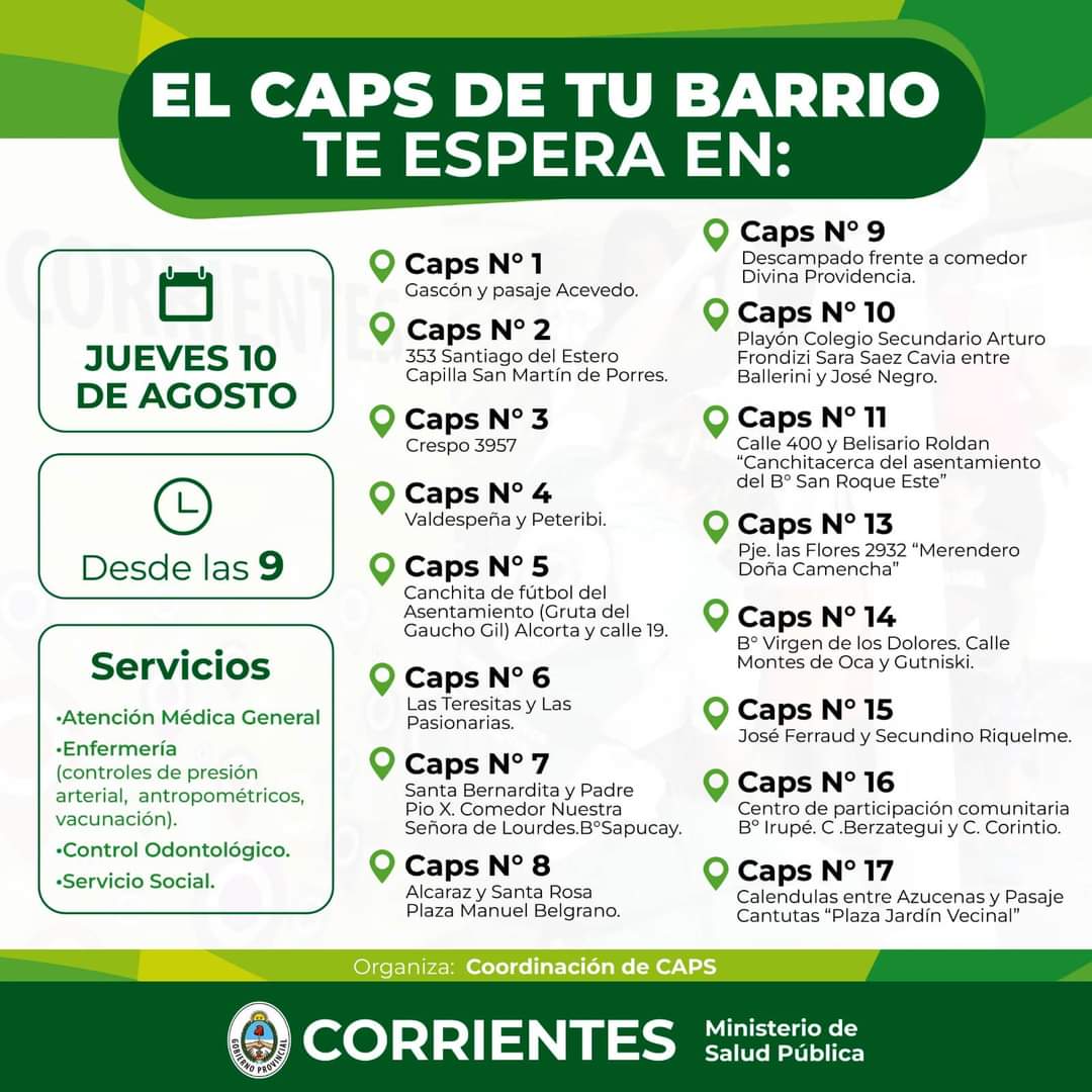 Subsecretaría de Salud Pública Ctes (@subsaludpublica) on Twitter photo 