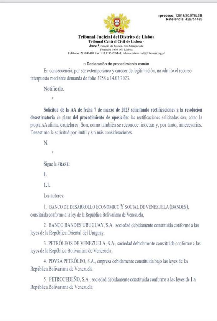 luchaalmada's tweet photo. #ÚltimoMinuto🔴 Gobierno Bolivariano gana juicio y recupera sus activos en Portugal.

Mil quinientos millones de dólares fueron desbloqueados del Novo Bank 
  
#9Ago 
#14AñosDeAmorTricolor https://t.co/LawABwScHH