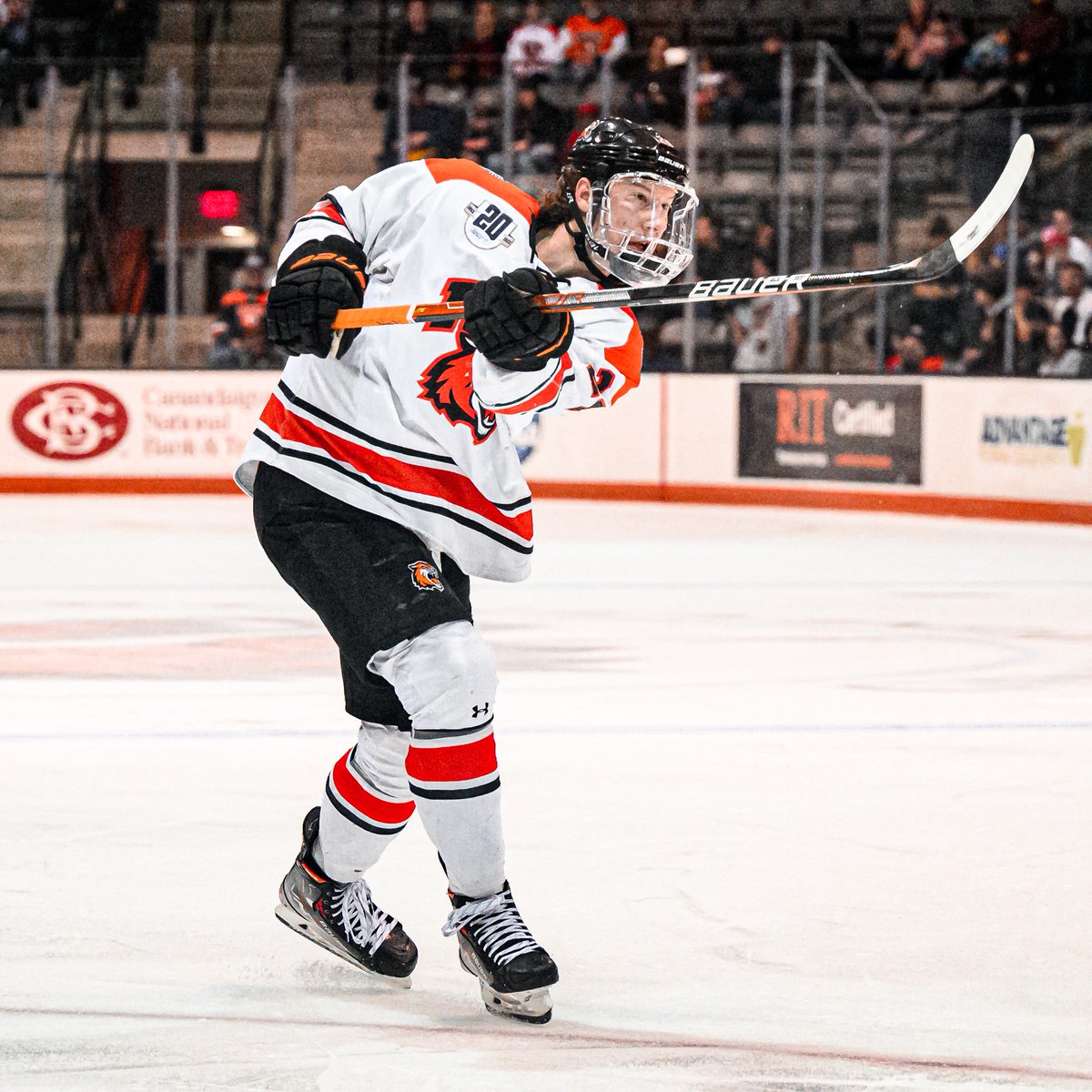 Atlantic_Hockey's tweet photo. In just two seasons, @RITMHKY's Carter Wilkie has registered 7⃣0⃣ points on 27 goals and 43 assists for the Tigers to rank in the career Top 10 in all three categories among active @Atlantic_Hockey players.

#RoarTech | #ReturningStars https://t.co/OpOFWcvQmM